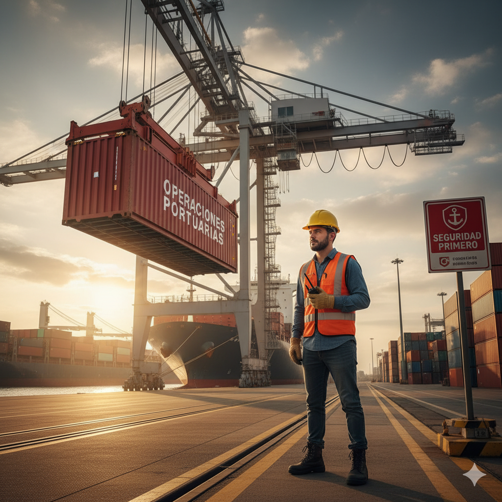 Operaciones Básicas de Carga, Descarga y Protocolos de Seguridad en Recintos Portuarios